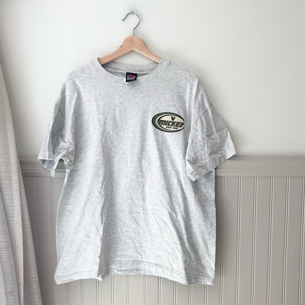 Vintage Brazos Sportswear Mickey Unlimited Disney Gray Short Sleeve Tee Large
